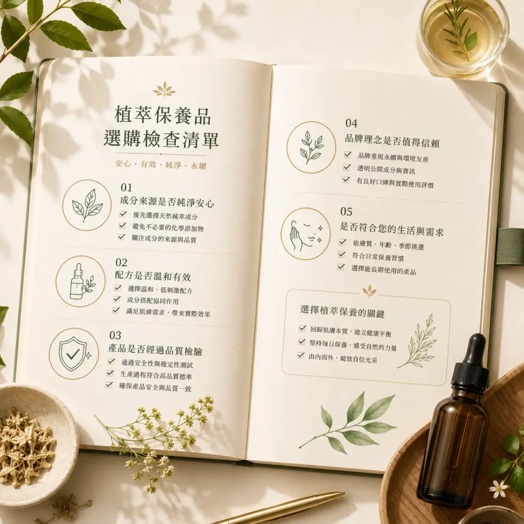 挑選漢方保養產品的五項建議