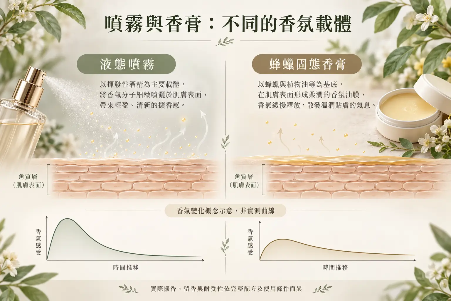 液態噴霧與油蠟香膏兩種香氛載體的概念比較