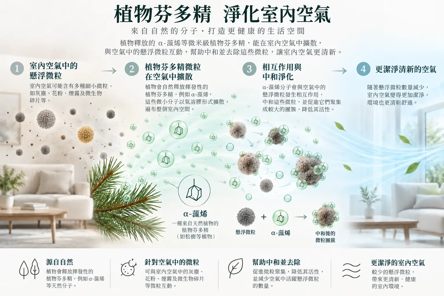 室內換氣與森林植物揮發性香氣分子的概念比較